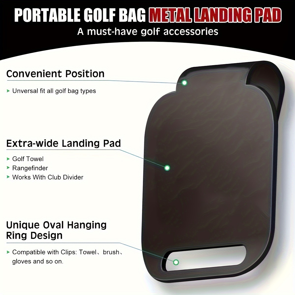 Golf Rangefinder - Magnetyczna podkładka do torby golfowej (9*8cm)